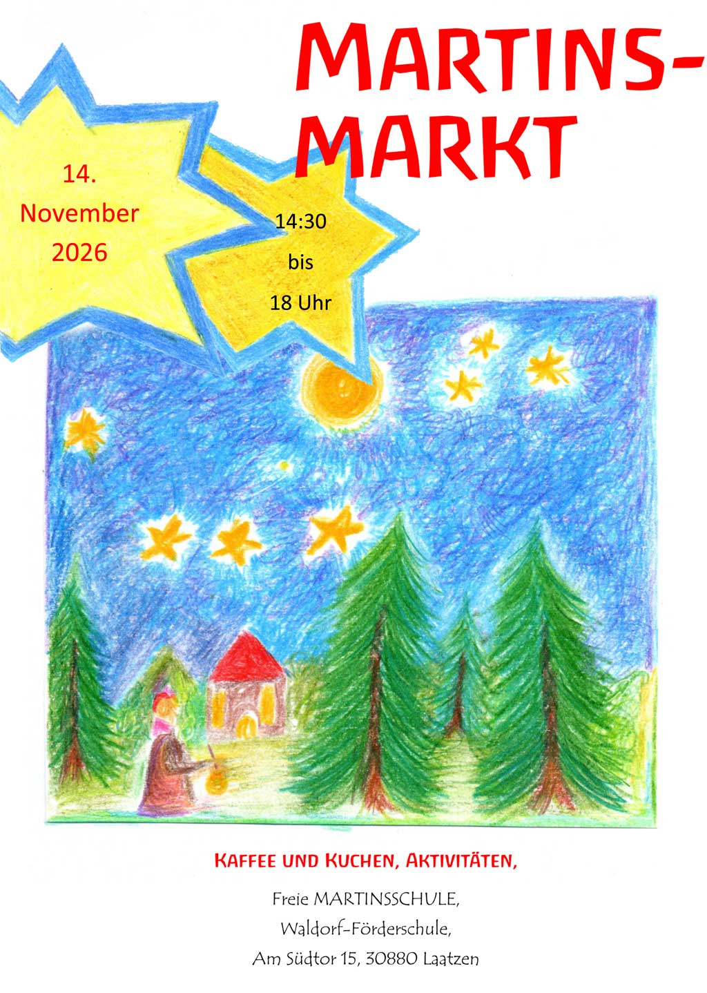 Plakat zum Martinsmarkt 2026